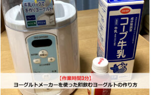 【作業時間3分】ヨーグルトメーカーを使ったR1飲むヨーグルトの作り方